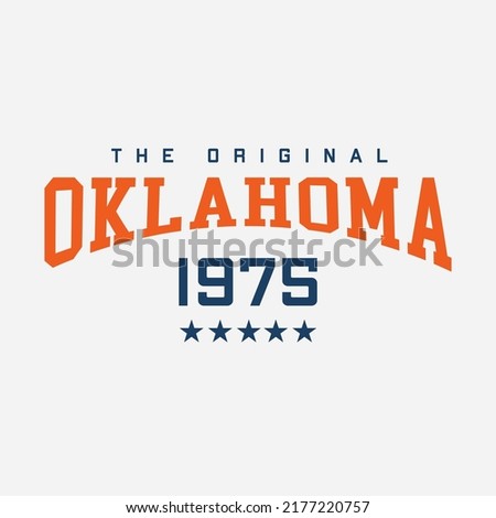 Retro college varsity typography Oklahoma slogan print for girl tee — t-shirt or sweatshirt, hoodie
