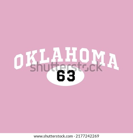 Retro college font typography Oklahoma slogan print for tee - t shirt and sweatshirt - hoodie