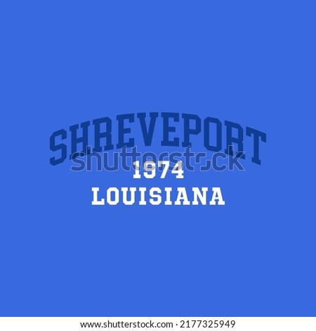 Retro college font typography Shreveport slogan print for tee - t shirt and sweatshirt - hoodie
