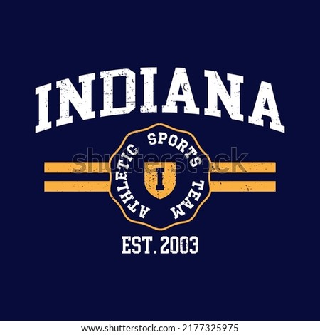 Retro college font typography Indiana slogan print for tee - t shirt and sweatshirt - hoodie
