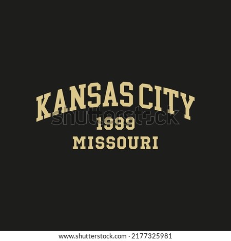 Retro college font typography Kansas City slogan print for tee - t shirt and sweatshirt - hoodie