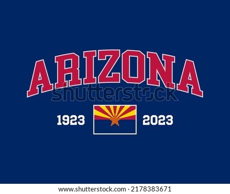 T-shirt stamp graphic, Sport wear typography emblem Arizona vintage tee print, athletic apparel design shirt graphic print