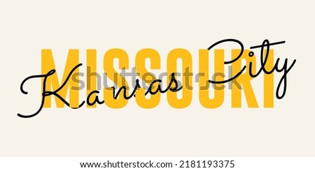 T-shirt stamp graphic, Sport wear typography emblem Missouri, Kansas City vintage tee print, athletic apparel design shirt graphic print
