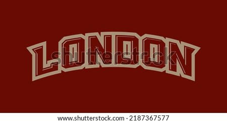 T-shirt stamp logo, Sport wear lettering London tee print, athletic apparel design shirt graphic print