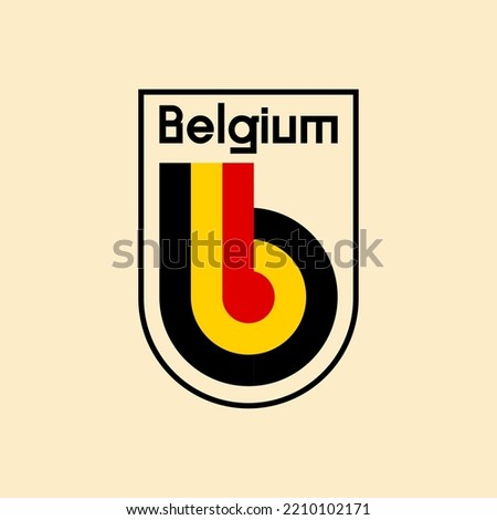 Belgium flat logo design vector template