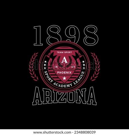 Arizona design for t-shirt. Football tee shirt print. Typography graphics for sportswear and apparel. Vector illustration.