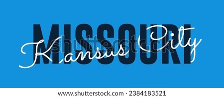 T-shirt stamp graphic, Sport wear typography emblem Kansas City, Missouri vintage tee print, athletic apparel design shirt graphic print