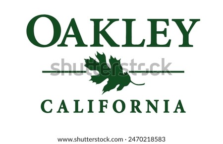 Flag city of Oakley, California, USA. 