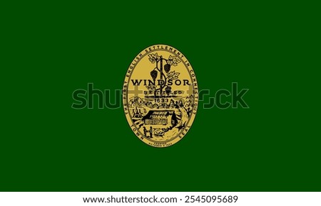 New flag of Windsor, Connecticut, USA. 