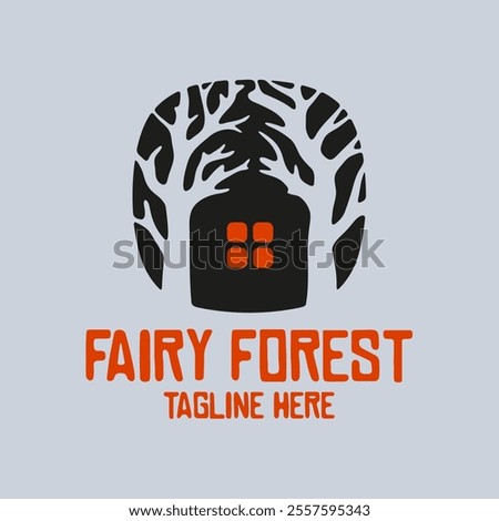 Horror House standing alone in the dark forest. Vector simple flat graphic illustration. 