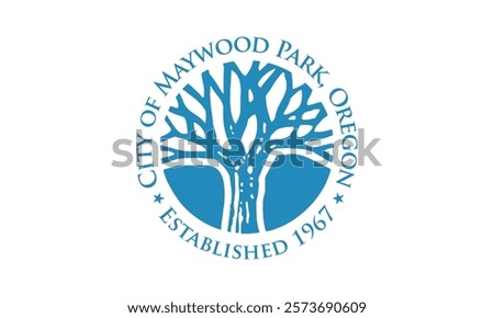 Flag of Maywood Park, Oregon, USA. 