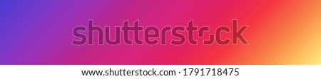 Colored gradient background. Banner template design in popular social network color. Vector illustration