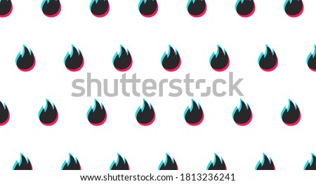 A pattern consisting of colored lights on a white background. Isolate of flame, Gorenje, flash, fire. Vector illustration
