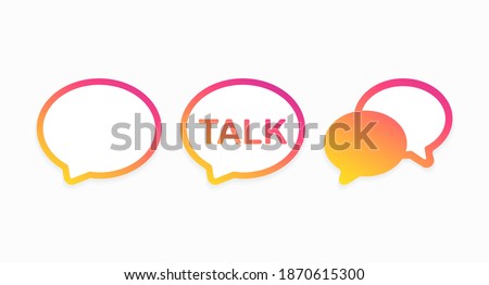 Message templates isolated on a white background. Isolate text messages, emails, and mail. Vector illustration