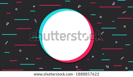 Digital dark background with a colored circle in the center. Modern social networks, trend, page cover, stories. Vector illustration Stock fotó © 