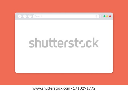 Internet browser mockup. Internet page mockup. Place for advertisemet. Blank space. Blank white browser.