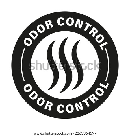 Odor control label. Deodorant icon. Vector isolated on white.