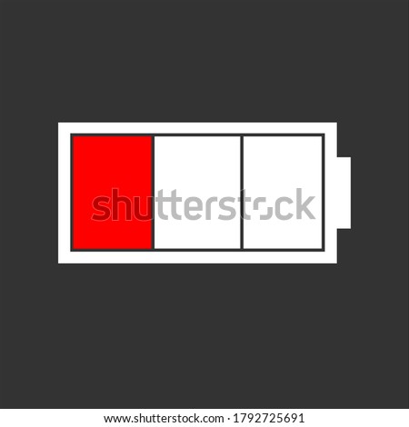 battery cell charging icon for phones and industrial cells circuit. Red battery charge. icon vector