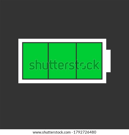 battery cell charging icon for phones and industrial cells circuit. Green battery charge icon vector