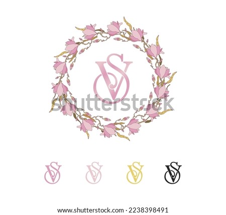 Victoria Secret Logo. VS initial logo design alphabetical letters
