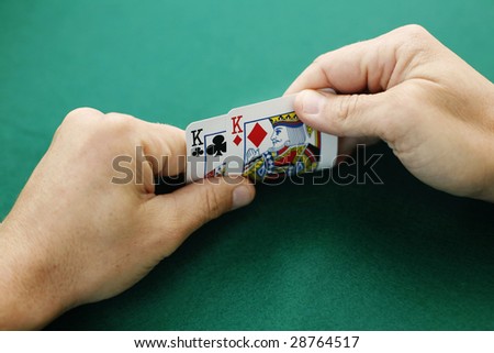 Pocket kings, pair of kings or \'King Kong\'. Premium starting hand in Texas Hold\'em poker.
