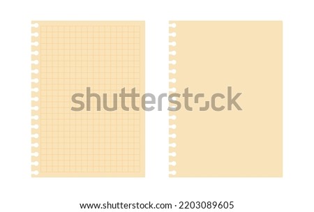 Vector yellow note paper isolated on white background. Office paper list symbol. Empty reminder study sticker. College book shape. Notepad remove sheet