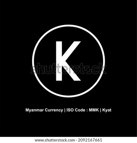 Myanmar Currency Icon Symbol With Iso Code. Vector Illustration