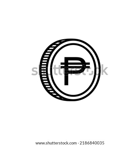 Philippine Currency Icon Symbol. PHP, Philippine Peso Coins. Vector Illustration
