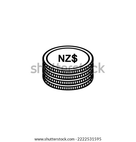 New Zealand Currency Symbol. New Zealand Dollar Icon, NZD Sign. Vector Illustration