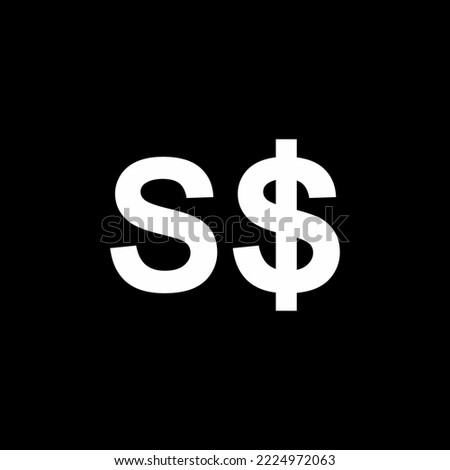 Singapore Currency Symbol, Singapore Dollar Icon, SGD Sign. Vector Illustration