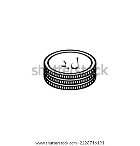 Libya Currency Symbol, Libyan Dinar Icon, LYD Sign. Vector Illustration