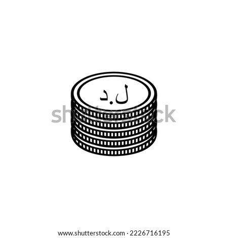 Libya Currency Symbol, Libyan Dinar Icon, LYD Sign. Vector Illustration