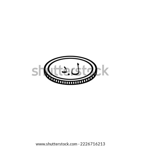 Libya Currency Symbol, Libyan Dinar Icon, LYD Sign. Vector Illustration