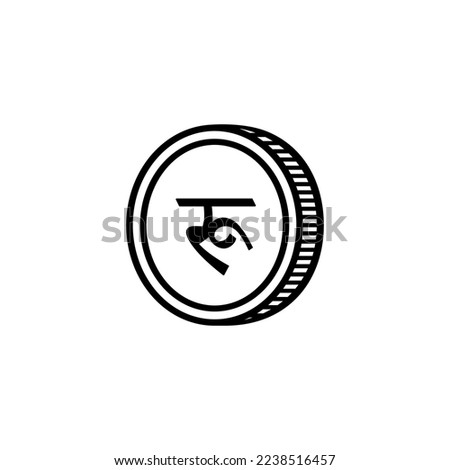 Nepal Currency Symbol, Nepalese Rupee Icon, NPR Sign. Vector Illustration