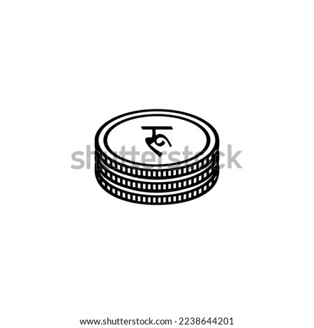 Nepal Currency Symbol, Nepalese Rupee Icon, NPR Sign. Vector Illustration