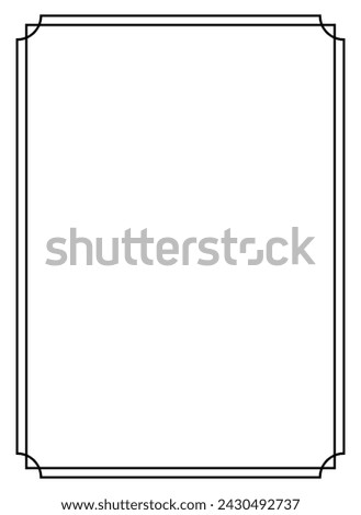 Simple Line Rectangle and or Square Shape, can use for Simple Framework, Text, Quote, Copy Space or for Graphic Design Element. Vector Illustration