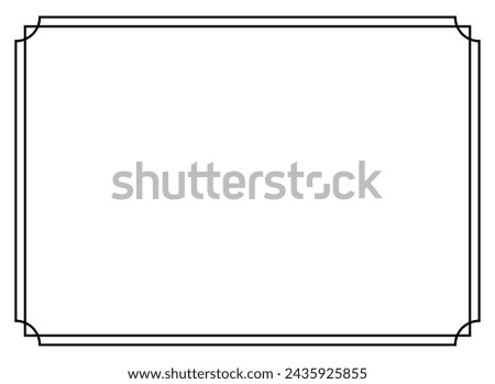 Simple Line Rectangle and or Rectangle Shape, can use for Simple Framework, Text, Quote, Copy Space or for Graphic Design Element. Vector Illustration