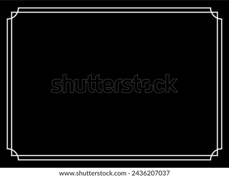 Simple Line Rectangle and or Rectangle Shape, can use for Simple Framework, Text, Quote, Copy Space or for Graphic Design Element. Vector Illustration