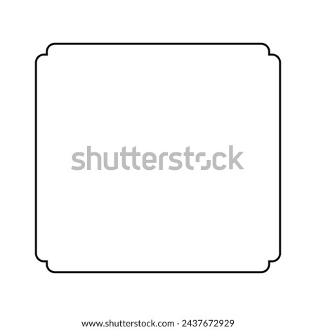 Simple Line Rectangle and or Rectangle Shape, can use for Simple Framework, Text, Quote, Copy Space or for Graphic Design Element. Vector Illustration