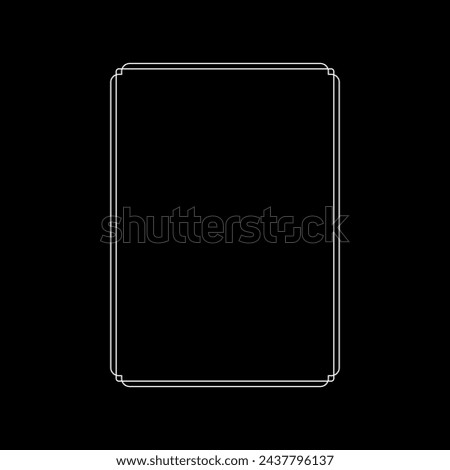 Simple Line Rectangle and or Rectangle Shape, can use for Simple Framework, Text, Quote, Copy Space or for Graphic Design Element. Vector Illustration