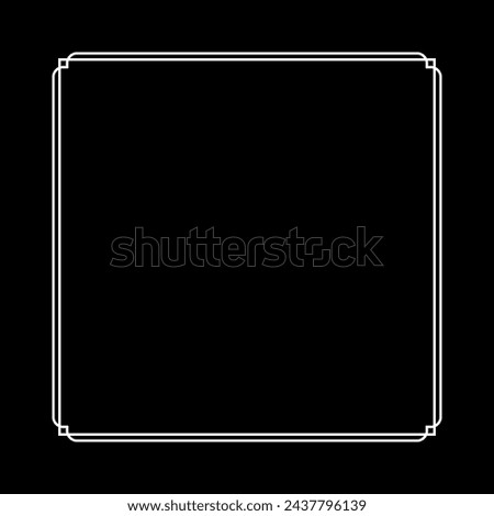 Simple Line Rectangle and or Rectangle Shape, can use for Simple Framework, Text, Quote, Copy Space or for Graphic Design Element. Vector Illustration