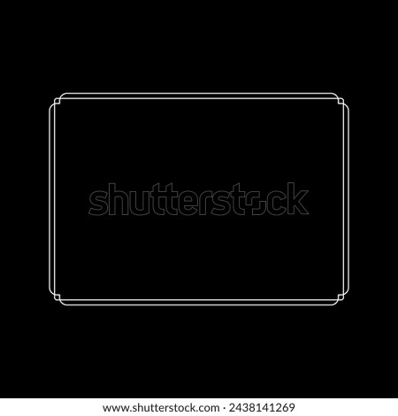 Simple Line Rectangle and or Rectangle Shape, can use for Simple Framework, Text, Quote, Copy Space or for Graphic Design Element. Vector Illustration