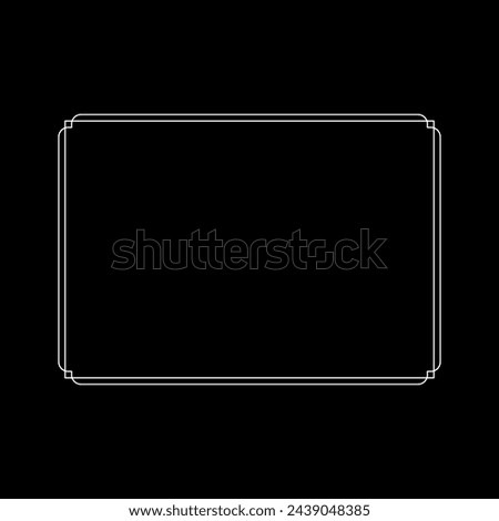 Simple Line Rectangle and or Rectangle Shape, can use for Simple Framework, Text, Quote, Copy Space or for Graphic Design Element. Vector Illustration