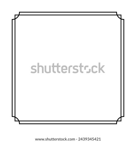 Simple Line Square and or Square Shape, can use for Simple Framework, Text, Quote, Copy Space or for Graphic Design Element. Vector Illustration