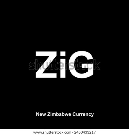 New Zimbabwe Currency Symbol, The Zimbabwe Gold Icon, ZiG Sign. Vector Illustration