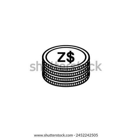 Zimbabwe Currency Symbol, The Zimbabwean Dollar Icon, ZWD Sign. Vector Illustration