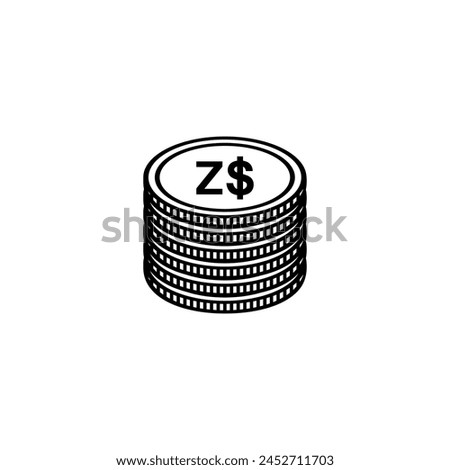 Zimbabwe Currency Symbol, The Zimbabwean Dollar Icon, ZWD Sign. Vector Illustration