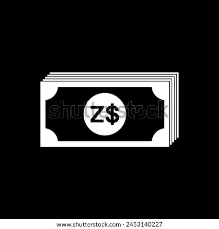 Zimbabwe Currency Symbol, The Zimbabwean Dollar Icon, ZWD Sign. Vector Illustration