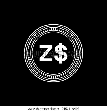 Zimbabwe Currency Symbol, The Zimbabwean Dollar Icon, ZWD Sign. Vector Illustration