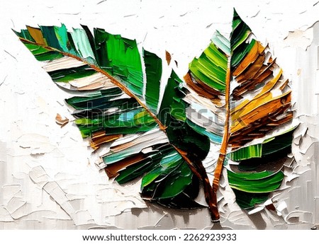 banana tree leaf Oil Painting